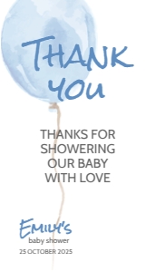 CYAN BALOON THANKS: BABY SHOWER BUNDLE_BLUE BALLOON