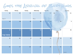 CYAN BALOON DUE DATE: BABY SHOWER BUNDLE_BLUE BALLOON