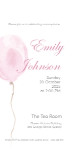 PINK BALLOON MOBILE: BABY SHOWER BUNDLE_PINK BALLOON
