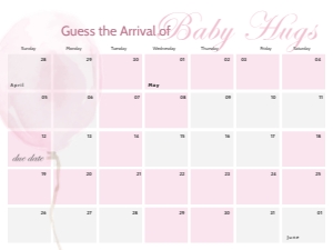 PINK BALLOON DUE DATE: BABY SHOWER BUNDLE_PINK BALLOON