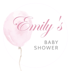 PINK BALLOON TOP CAKE: BABY SHOWER BUNDLE_PINK BALLOON