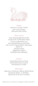 MENU SWAN: BABY SHOWER BUNDLE_PINK SWAN