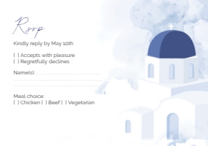 RSVP CARD SANTORINI_: WEDDING BUNDLE SANTORINI
