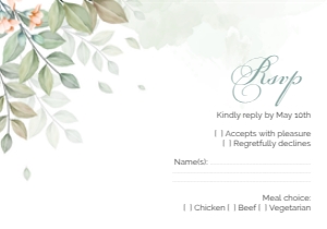 RSVP CARD GREENERY_: WEDDING BUNDLE GREENERY
