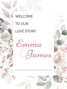 WELCOME BOARD VERT ETERNAL BLOOM_: WEDDING BUNDLE ETERNAL BLOOM