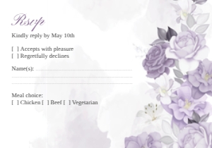 RSVP LILA FLOWERS: WEDDING BUNDLE LILAC ROMANCE