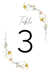 TABLE NUMBERS WILD FLOWER_: WEDDING BUNDLE Wildflower