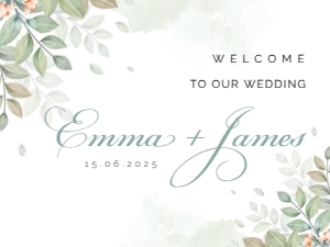 WELCOME BOARD HOR GREENERY_: WEDDING BUNDLE GREENERY