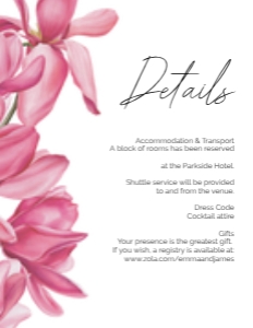MAGNOLIAS DETAILS CARD: WEDDING BUNDLE MAGNOLIAS