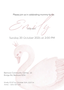 BA_SHOWER INV. PINK SWAN design preview
