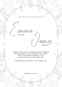 WEDDING INV. Minimalist Arch design preview