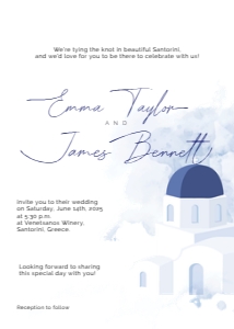 INVITATION SANTORINI_: WEDDING BUNDLE SANTORINI