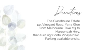 DIRECTIONS CARD EUCALYPTUS_: WEDDING BUNDLE EUCALYPTUS