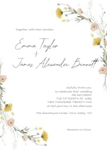INVITATION WILD FLOWER_: WEDDING BUNDLE Wildflower