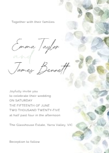 INVITATION EUCALYPTUS_: WEDDING BUNDLE EUCALYPTUS