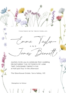 INVITATION Wildflower Garden: WEDDING INV. Wildflower Garden