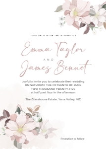 Wedding Invitation Dusty Magnolia: Wedding Invitation Dusty Magnolia