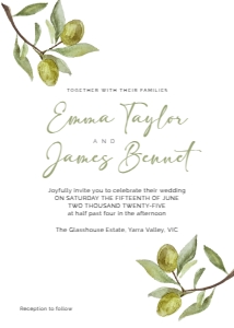 Wedding Invitation Olive Grove: Wedding Invitation Olive Grove