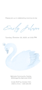 Blue Swan Mob Invitation: BABY SHOWER BUNDLE_BLUE SWAN