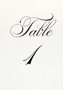 Classic Ivory Table Number design preview