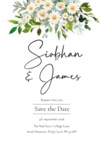 Daisy - Save the Date A6 design preview