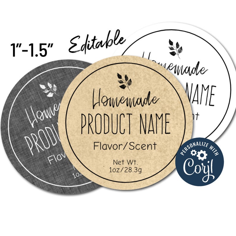 Free custom Candle Labels templates to design