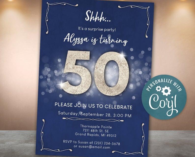 50th Birthday Party Invitations Templates | Corjl 50th-birthday-party-invitations-templates-corjl