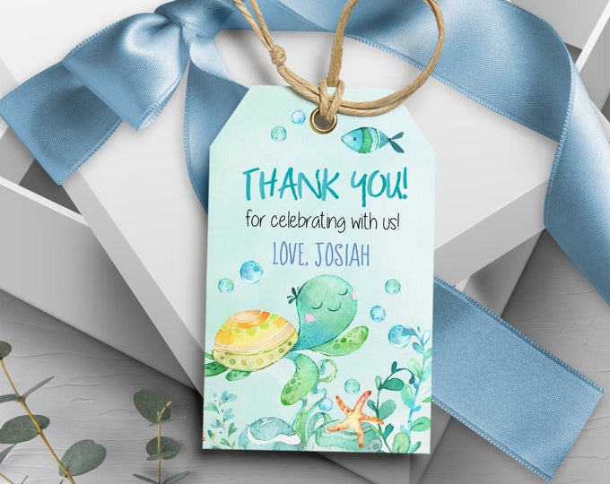 Splash Birthday Favor Tag, Birthday Invite, Gift Tag, Printable Birthday Favor, Template, Under The Sea, Pool Party, Corjl