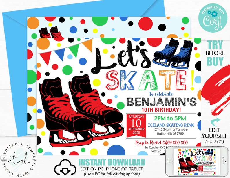 ice-skating-party-invitations-templates-corjl for Free Printable Ice Skating Party Invitations Ice Skating Party Invitations Templates | Corjl for Free Printable Ice Skating Party Invitations