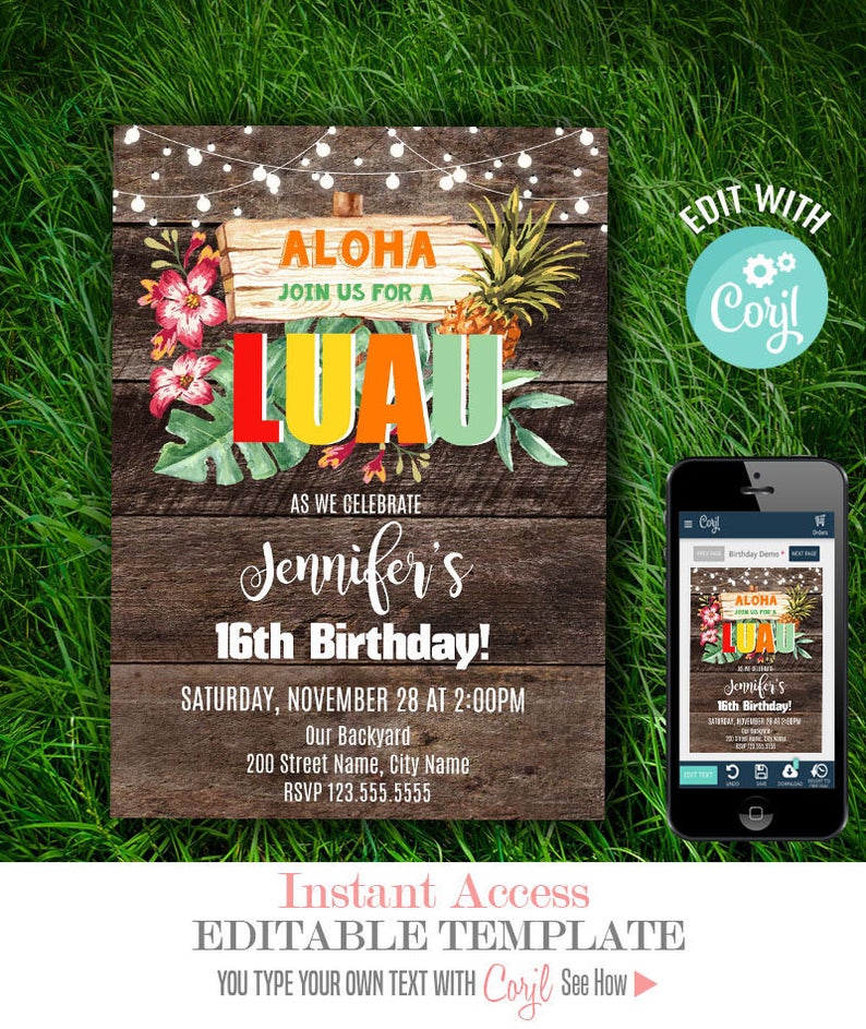 luau-party-invitations-templates-corjl for Free Printable Luau Party Invitations Templates Luau Party Invitations Templates | Corjl for Free Printable Luau Party Invitations Templates