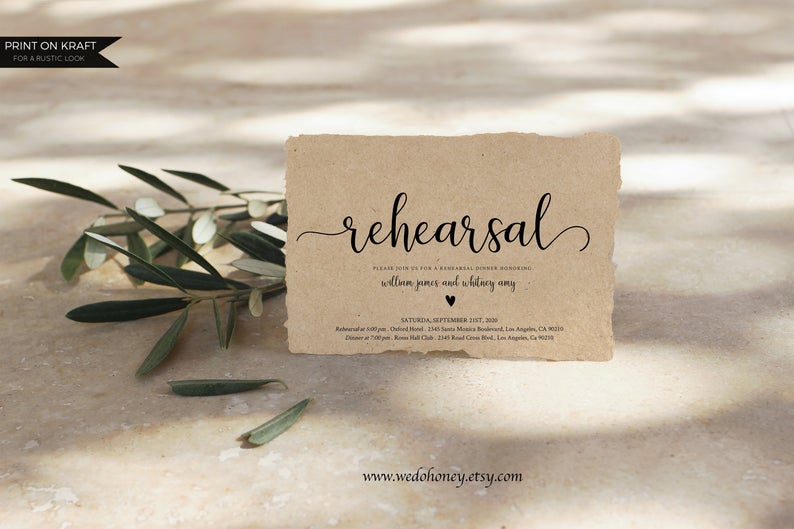 Simple Rehearsal Dinner Invites, Template, Instant Download, EditableText on Corjl, 0077_2