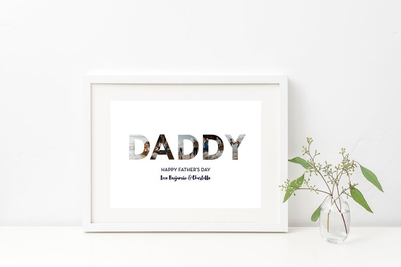 Fathers Day DIY Photo Printable Gift, Editable with Corjl, Instant Download Template, Make Personalized for Daddy Dad Pop Poppy Stepdad