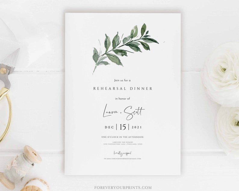 Rehearsal Dinner Invitations, Bohemian Wedding, Digital Invitation