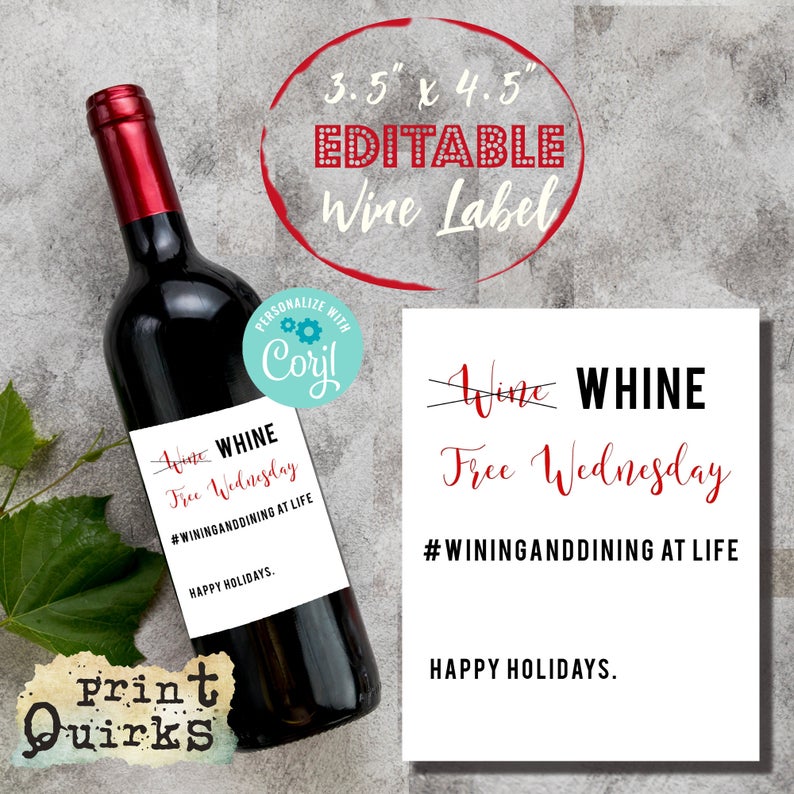 Personalised Teacher Wine Label / Funny Wine Label / Teacher Gift / Editable Wine Label / Wine Label Template / Teacher Appreciation /WLFT06