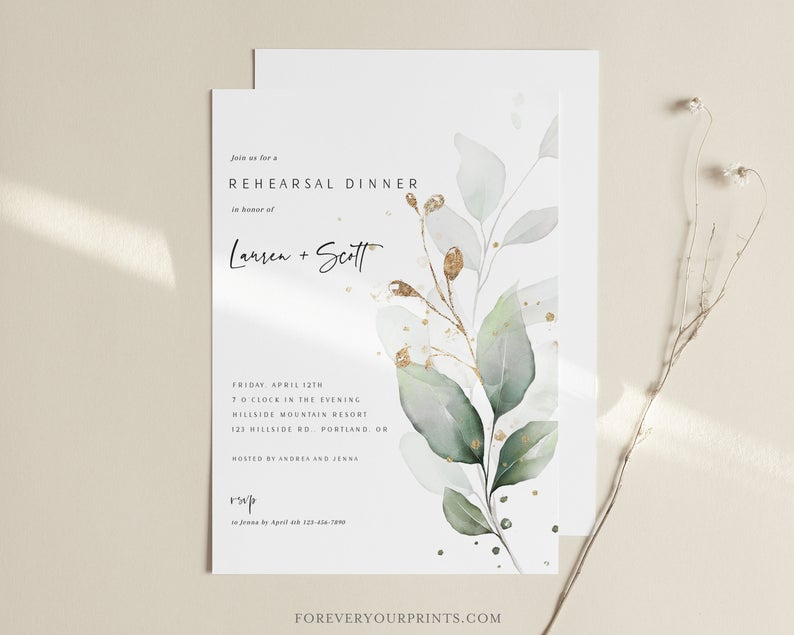 Rehearsal Dinner Invitation Template, Rehearsal Invites, Digital Download