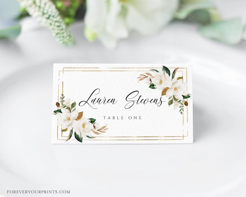 Wedding Place Card, Wedding Name Cards, Instant Download