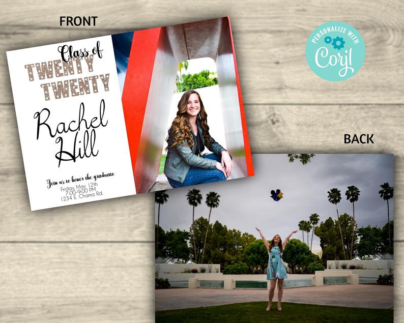Editable Graduation Announcements