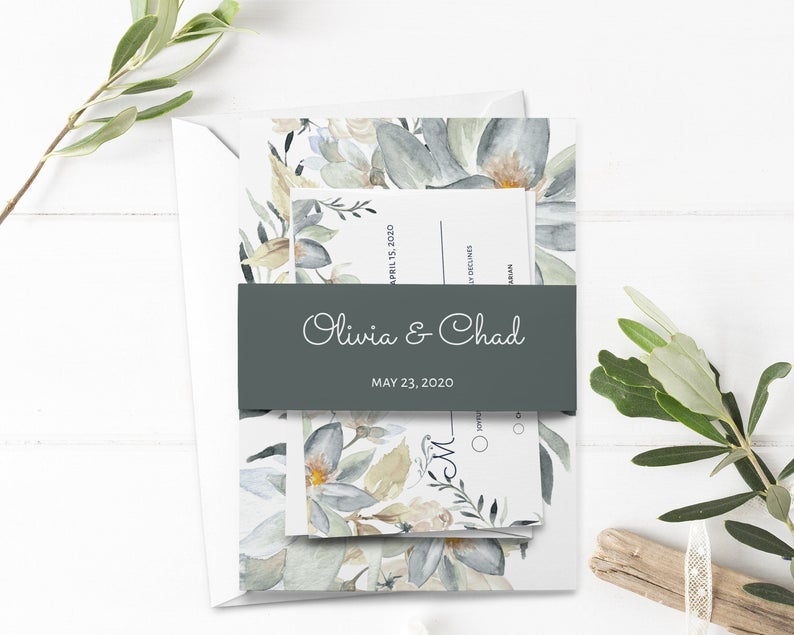 Lake Side Love Belly Band, Wedding Belly Band, Editable Printable File, Instant Download, WI287