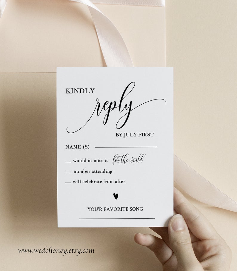 Modern Wedding Suite Invitation Template, Simple and Minimalist Calligraphy, Fully Editable Text with Corjl #0033