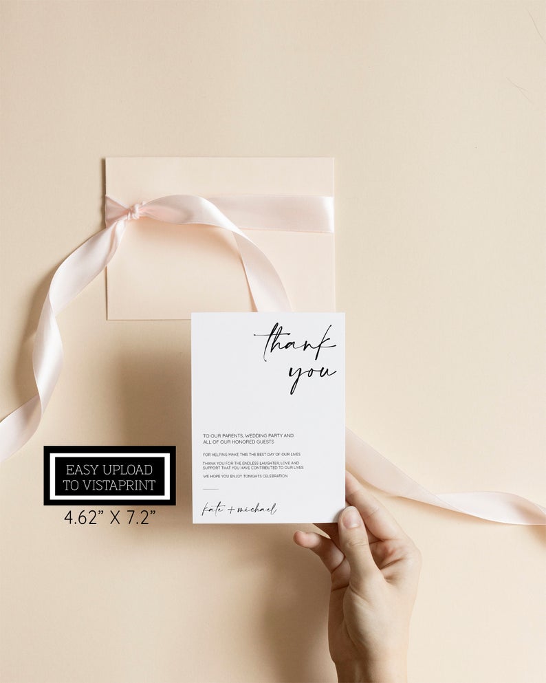 Wedding Thank You Card Template – Modern