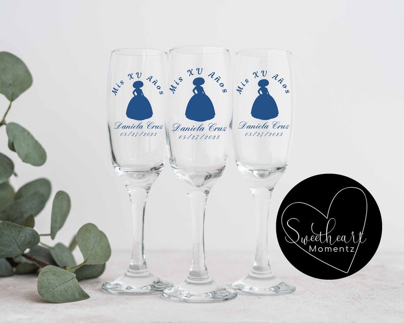 Charro Quinceanera Champagne Glass Svg, Personlized Mis XV Anos Champagne Glass, Copa de Quinceañera, Quinceanera svg, Mis Quince Anos Svg