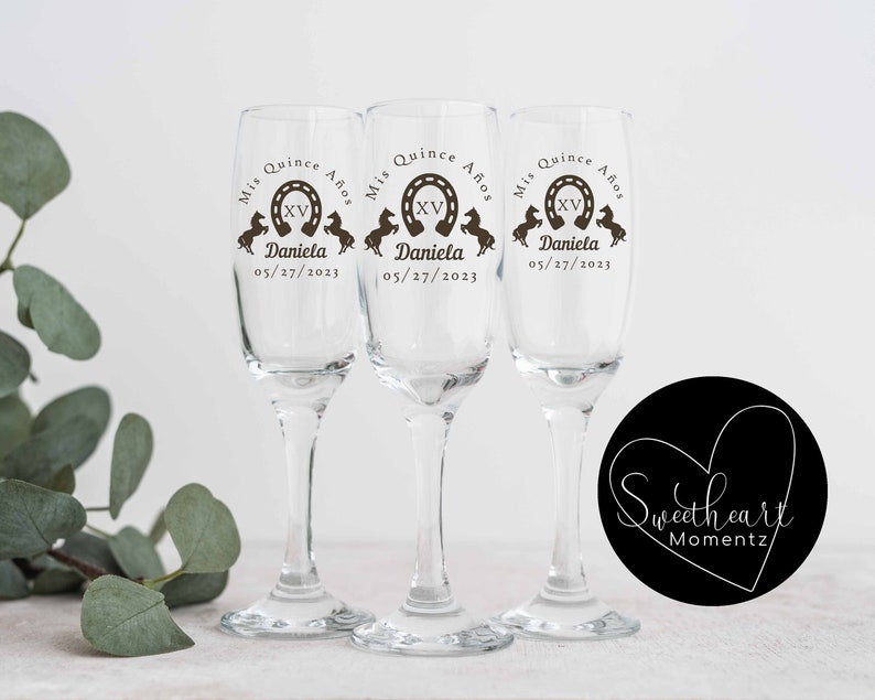 Charro Quinceanera Champagne Glass Svg, Personlized Mis XV Anos Champagne Glass, Copa de Quinceañera, Quinceanera svg, Mis Quince Anos Svg